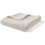 Lisa design - palerma - plaid - 200x140 cm - en velours c�tel� et velours - beige