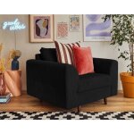 Lisa design - rune - fauteuil - en velours ctel - noir