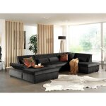 Lisa design - vermont - canapé panoramique d'angle droit - 7 places - xxl - en velours - gris foncé Lisa design - vermont - canapé panoramique d'angle droit - 7 places - xxl - en velours - gris foncé