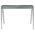 Lisa milano 100 barbecue au charbon de bois en acier inoxydable pour arrosticini