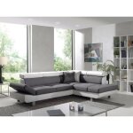 Bestmobilier - lisbona - canapé d'angle droit convertible - 5 places - avec têtières Bestmobilier - lisbona - canapé d'angle droit convertible - 5 places - avec têtières