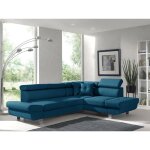 Bestmobilier - lisbona - canap d'angle droit convertible - 5 places - avec ttires