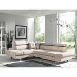 Bestmobilier - lisbona - canap d'angle gauche convertible - 5 places - avec ttires