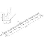 Lisse d�fensive � visser ou riveter pour portail ou garde corps 2ml