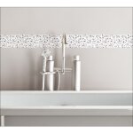 Listel adh�sif terrazzo, imitation marbre rose et gris, 3, 5x180cm, autocollant x3, d�coratif pour int�rieur ...