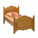 Beaux meubles pas chers ? lit simple 90 x 190 cm en pin massif teint� miel ? sommier m�tal 4. 5 cm ? ...