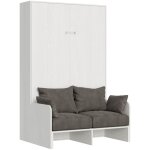 Canap - lit escamotable vertical kentaro 120 frne blanc (alessia 20)