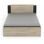 Calicosy - lit 140x200 cm avec environnement life noir et bois