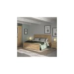 Gami - lit 140x190 cm avec tête et pied de lit naturel - teksi Gami - lit 140x190 cm avec tête et pied de lit naturel - teksi