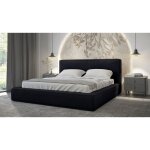 Emporius - morin lit 160x200 - lit avec rangement, sommier � lattes, lit coffre 160x200 - tissu velours ...