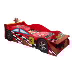 Les tendances - lit 70x140 race sommier inclus vipack car beds - rouge
