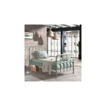 M&s - lit 90x200 cm avec sommier en mtal vert olive - bergen
