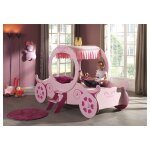 Les tendances - lit 90x200 princesse kate sommier inclus vipack car beds - rose Les tendances - lit 90x200 princesse kate sommier inclus vipack car beds - rose