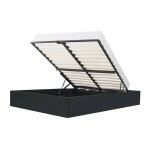 Les tendances - lit adulte 160 x 200 cm avec coffre de rangement - simili noir - eclipse Les tendances - lit adulte 160 x 200 cm avec coffre de rangement - simili noir - eclipse