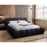 Emporius - lit adulte 180x200 cloud, mousse �paisse, styl�, design lit double - lit avec sommier - bleu ...