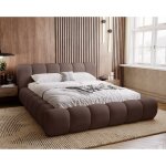 Emporius - lit adulte 180x200 cloud, mousse �paisse, styl�, design lit double - lit avec sommier - brun ...