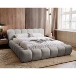 Emporius - lit adulte 180x200 cloud, mousse �paisse, styl�, design lit double - lit avec sommier - gris ...