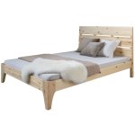 D�coshop26 - lit adulte 2 personnes en bois avec sommier � lattes 140 x 200 cm lit06167