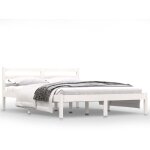 Bonnevie - lit adulte pour 2 personnes, structure de lit, assemblage facile, bois massif de pin 140x190 ...