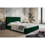Lit adulte chesterfield 180x200 furis - tiroir de lit, tissu velours, sommier à latte - glamour lit double ... Lit adulte chesterfield 180x200 furis - tiroir de lit, tissu velours, sommier à latte - glamour lit double ...