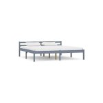 Lit adulte pin massif gris dorma 160x200 cm