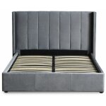 Lit adulte sommier relevable  fady  180x200cm gris