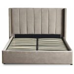 Lit adulte sommier relevable  fady  180x200cm taupe