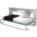 Pegane - lit d'appoint escamotable coloris blanc - couchage longueur 190 x largeur 90 cm Pegane - lit d'appoint escamotable coloris blanc - couchage longueur 190 x largeur 90 cm