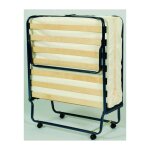 Lit d'appoint pliant 90 x 190 cm ? cadre m�tal laqu� �poxy ? matelas mousse polyur�thane 10 cm ? fabrication ...