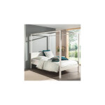 Les tendances - lit à baldaquin 140x200 cm blanc - pino Les tendances - lit à baldaquin 140x200 cm blanc - pino
