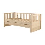 Vipack - lit banquette 90x200 cm avec 3 tiroirs naturel - fizry Vipack - lit banquette 90x200 cm avec 3 tiroirs naturel - fizry