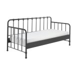 Les tendances - lit banquette 90x200 sommier inclus vipack bronxx noir mat Les tendances - lit banquette 90x200 sommier inclus vipack bronxx noir mat