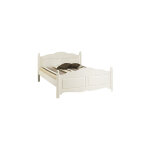 Beaux meubles pas chers - lit blanc 2 places 140 x 190 de style anglais