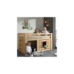 Les tendances - lit cabane 90x200 cm en pin massif naturel Les tendances - lit cabane 90x200 cm en pin massif naturel