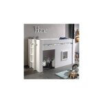 Les tendances - lit cabane surlev 90x200 cm avec fentre et chelle blanc