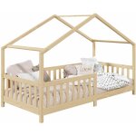 Idimex - lit cabane lisan 90 x 200 cm, en pin massif naturel