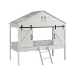 Paris prix - lit cabane enfant 'barnie' 90x200cm blanc Paris prix - lit cabane enfant 'barnie' 90x200cm blanc