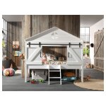 Les tendances - lit cabane 90x200 sommier inclus vipack barnie - blanc Les tendances - lit cabane 90x200 sommier inclus vipack barnie - blanc