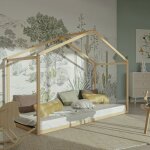 Le quai des affaires - lit cabane wendy 90x190 + 1 sommier / naturel / 198x149x90 Le quai des affaires - lit cabane wendy 90x190 + 1 sommier / naturel / 198x149x90