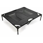 Helloshop26 - lit camp chien outdoor lit surlev 92 cm noir tissu oxford 25 kg max.