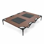 Helloshop26 - lit camp chien outdoor lit surlev xl 122 cm marron tissu oxford 30kg max.