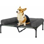 Lit camp chien surlev - lit de camp pour chien transat en tissu oxford avec rebords et couverture en ...
