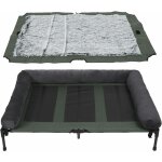 Lit camp chien surlev - lit de camp pour chien transat en tissu oxford avec rebords et couverture en ...