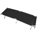 Haloyo - lit de camp pliant en aluminium, ultra l�ger compact solide et durable, 190 x 62 x 42 cm, noir ...