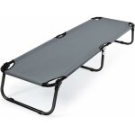 Goplus - lit de camping pliant, lit de camp portable de 191 cm avec cadre en acier, tissu oxford, lit ...