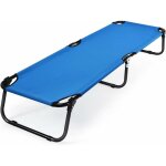 Goplus - lit de camping pliant, lit de camp portable de 191 cm avec cadre en acier, tissu oxford, lit ...