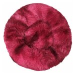 Lit pour chat, coussin moelleux, doux lavable pour chiens chats (tie - dye vin rouge, 50 cm), ensoleill� ...