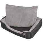Lit pour chiens avec coussin rembourr� taille xl noir vidaxl