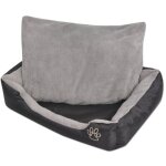 Lit pour chiens avec coussin rembourr� taille xl noir vidaxl