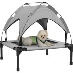 Lit chien sur pied avec voile ombrage - sac de transport - gris Lit chien sur pied avec voile ombrage - sac de transport - gris